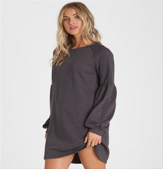 Billabong Women's Free Way Dress Gray Size Large