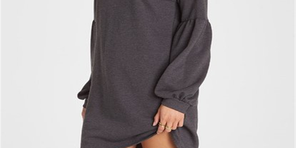 Billabong Women's Free Way Dress Gray Size Large