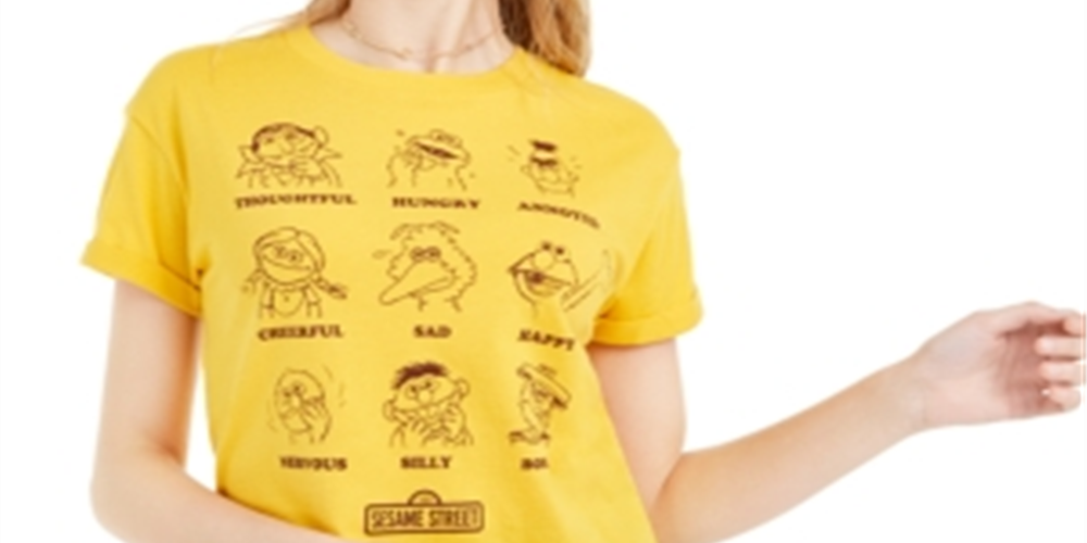 Mad Engine Junior's Sesame Street T-Shirt Yellow Size Medium