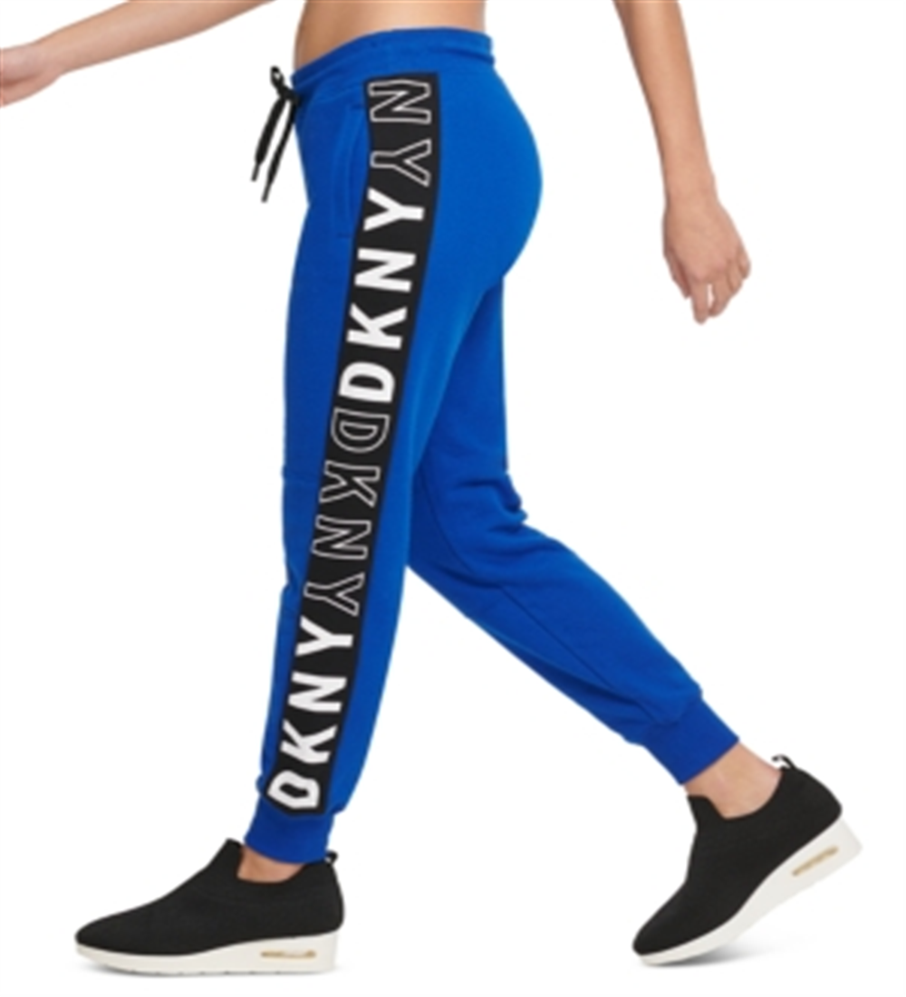 DKNY Women's Sport Flip Logo Joggers Blue Size Small