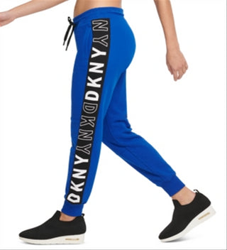 DKNY Women's Sport Flip Logo Joggers Blue Size Small