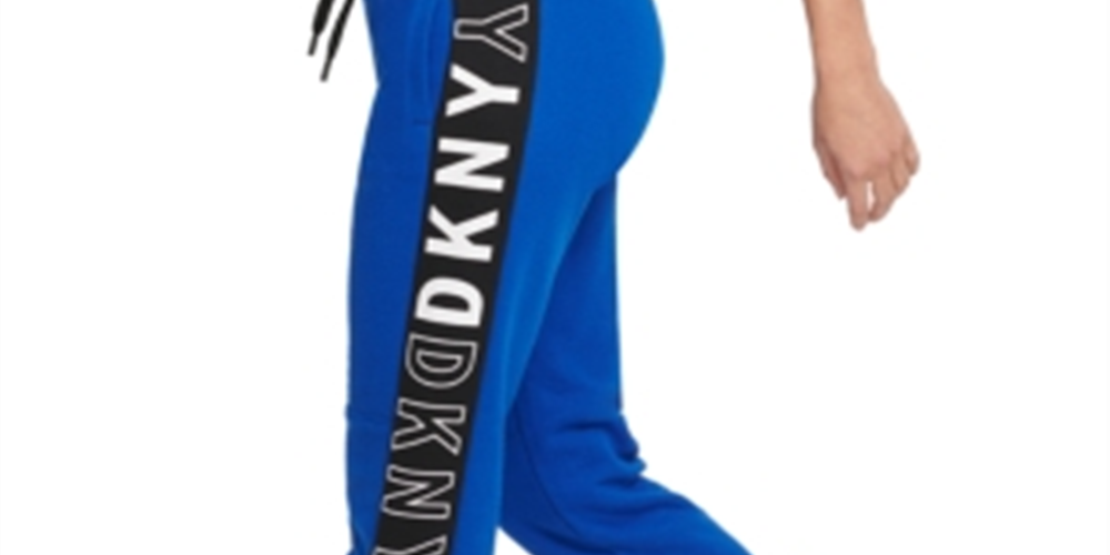 DKNY Women's Sport Flip Logo Joggers Blue Size Small