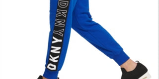 DKNY Women's Sport Flip Logo Joggers Blue Size Small