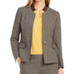 Kasper Women's Houndstooth Print Blazer Brown Size 4 Petite