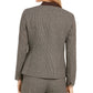Kasper Women's Houndstooth Print Blazer Brown Size 4 Petite