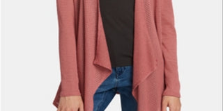 Volcom Junior's Open Front Wrap Cardigan Pink Size XL