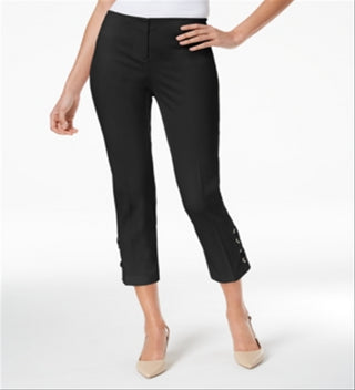 Alfani Women's Lace up Capri Pants Black Size 4 Petite