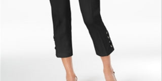 Alfani Women's Lace up Capri Pants Black Size 4 Petite