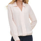 Tommy Hilfiger Women's Collared Bubble Hem Top White Size Small