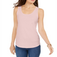Charter Club Women's Supima Cotton Scoop Neck Tank Top Pink Size Medium