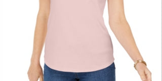 Charter Club Women's Supima Cotton Scoop Neck Tank Top Pink Size Medium