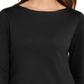 Karen Scott Women's Cotton 3/4 Sleeve Tunic Black Size Large