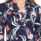 Charter Club Women's Knit 3/4 Sleeve Paisley Tunic Top Blue Size X-Small