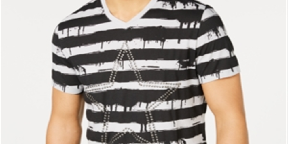 INC International Concepts Men's  Graphic T-Shirt -Gray Combo Size Medium