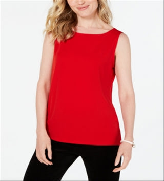 Charter Club Women's Boat Neckline Top Red XX-Large
