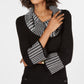 Jessica Howard Women's Houndstooth Long Sleeve Cowl Neck Above the Knee Sheath Wear to Work Dress Black Size Small