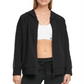 DKNY Women's Logo French Terry Zip Hoodie Black Size Small