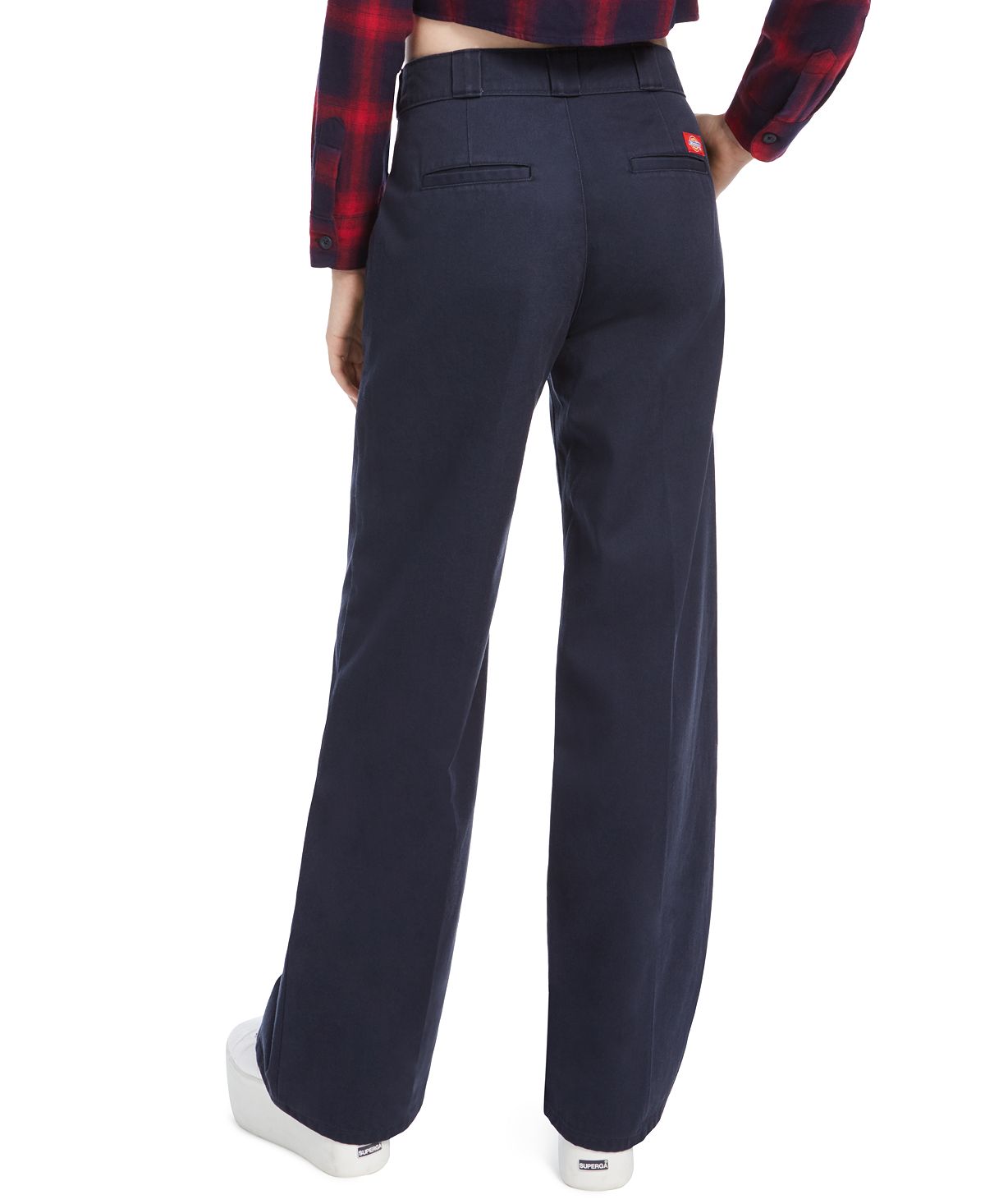 Dickies Women's Twill Wide Leg Work Jeans Navy Size 1