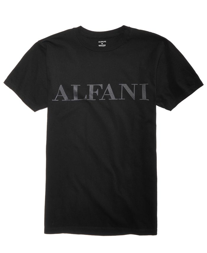 Alfani Men's Graphic Print T-Shirt Black Size X-Large