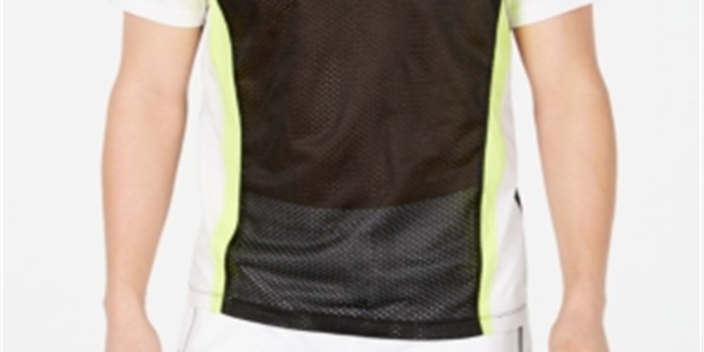 INC International Concepts Men's Sleep Walker Mesh Faux Leather T-Shirt Black Size XX-Large