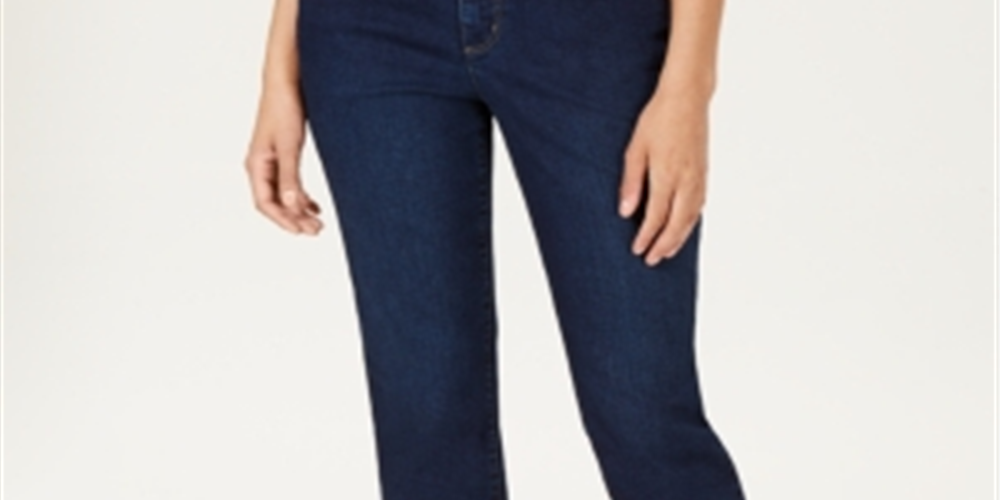 Charter Club Women's Tummy Control Bristol Capri Jeans Blue Size 6