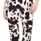 Calvin Klein Women's X Fit Cow Print Slim Ankle Pants Black Size 4