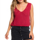 Roxy Women's Claret Blooming Season V Neck Tank Top Red Size Medium