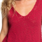 Roxy Women's Claret Blooming Season V Neck Tank Top Red Size Medium
