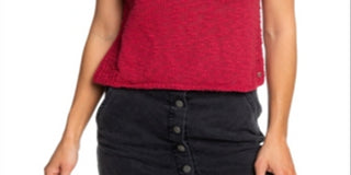 Roxy Women's Claret Blooming Season V Neck Tank Top Red Size Medium