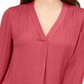 Alfani Women's V Neck Top Red Size XX-Large
