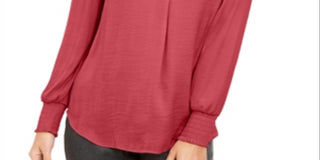 Alfani Women's V Neck Top Red Size XX-Large