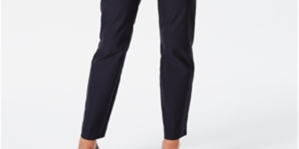 Charter Club Women's Cambridge Skinny Pull on Tummy Control Pants Brown Size 8