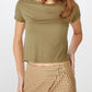 Cotton on Women's The Baby Tee Green Size Medium