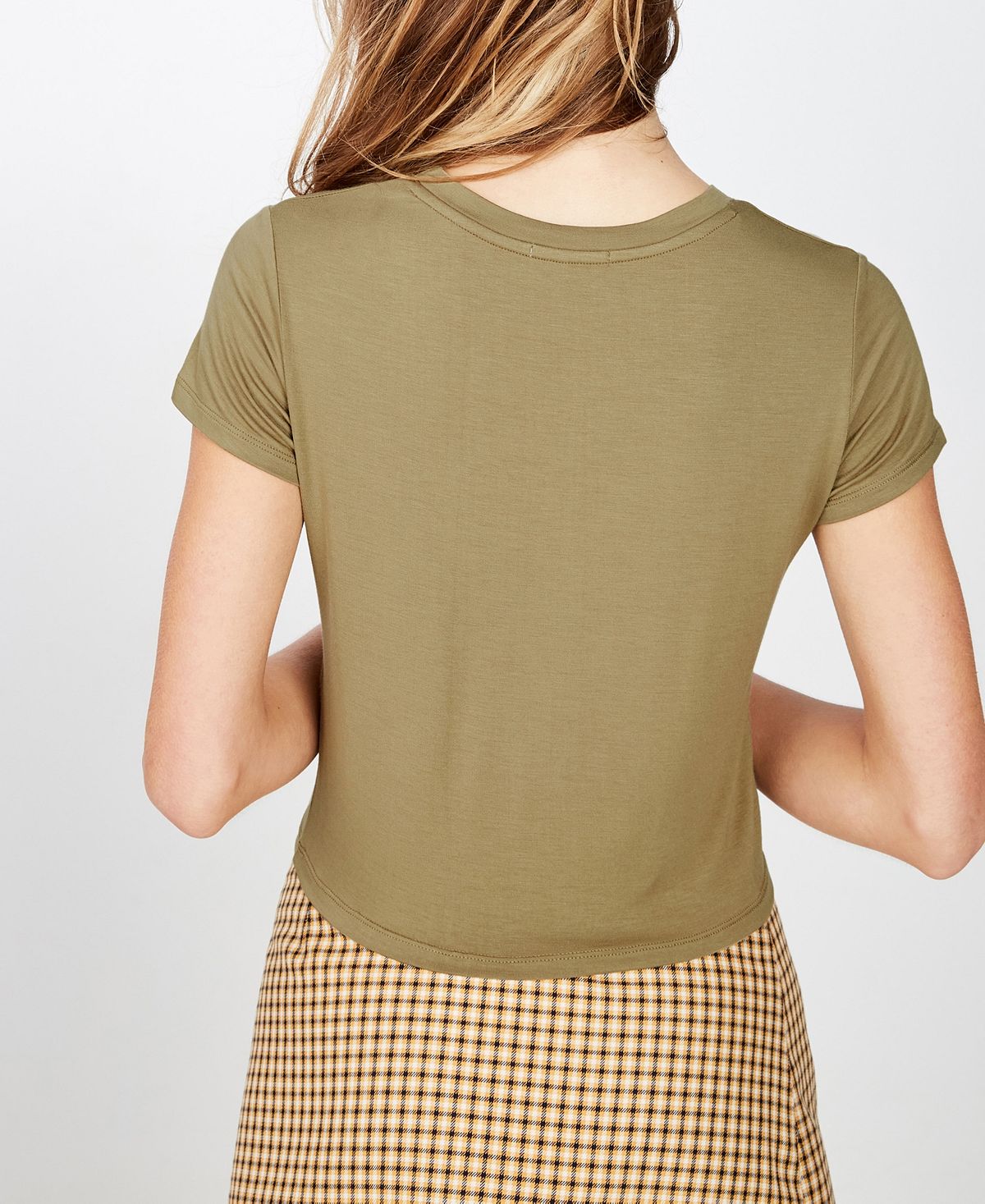 Cotton on Women's The Baby Tee Green Size Medium