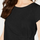 Style & Co Women's Side Tie Top Black Size X-Small