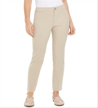 Charter Club Women's Straight Leg Relaxed Dress Pants Brown Size 10