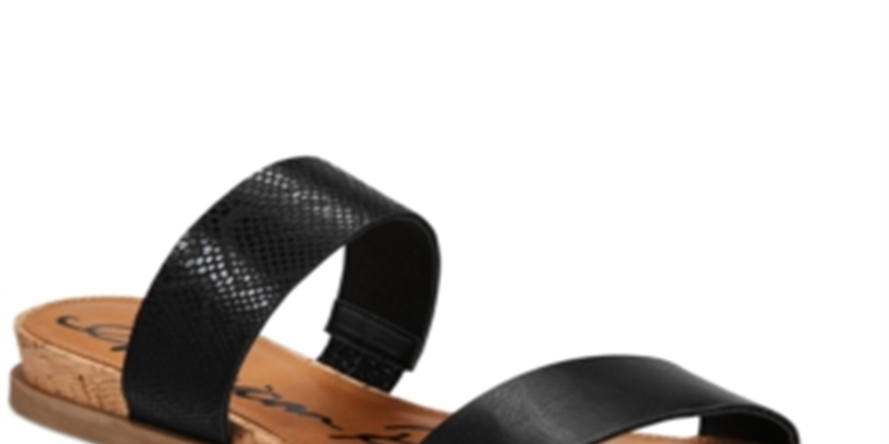 American Rag Women's Easten Flat Two Strap Sandals Black Size 10 M