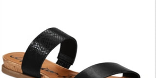 American Rag Women's Easten Flat Two Strap Sandals Black Size 10 M