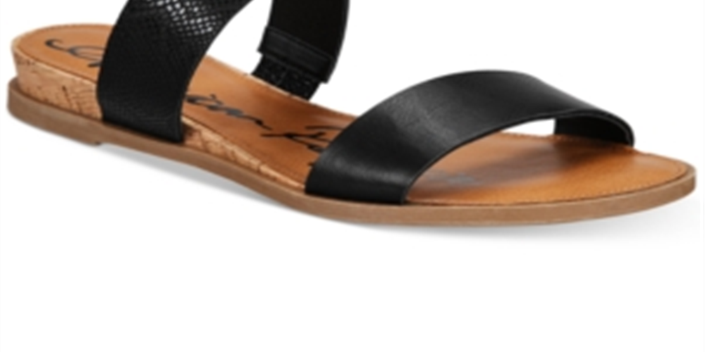 American Rag Women's Easten Flat Two Strap Sandals Black Size 10 M