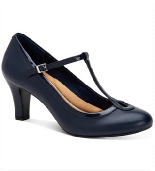 Giani Bernini Women's Varinaa T-Strap Pumps -Navy Size 11 M