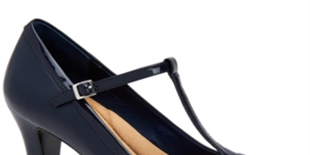 Giani Bernini Women's Varinaa T-Strap Pumps -Navy Size 11 M