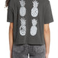 Billabong Women's Aloha Graphic Tee Grey Size X-Small