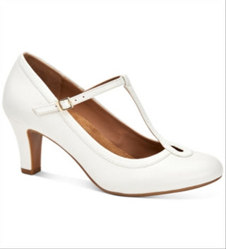 Giani Bernini Women's Varinaa T Strap Pumps White Size 6 M