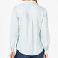 Charter Club Women's Linen Striped Cuffed Shirt White Size XX-Large
