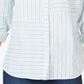 Charter Club Women's Linen Striped Cuffed Shirt White Size XX-Large