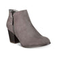 Style & Co Women's Almond Toe Block Heel Zip up Booties Gray Size 10 M