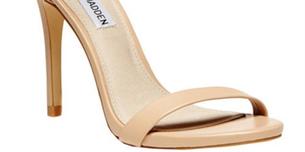 Steve Madden Women's Stecy Leather Open Toe Casual Ankle Strap Shoes Brown Size 9.5 M