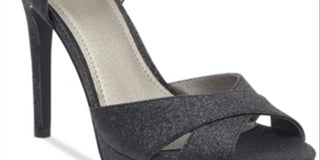 Guess Women's Jordie Metallic Glitter Dress Sandals Black Size 8.5