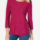 Karen Scott Women's Cotton Marled Sweater Black Size Small