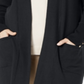 JM Collection Women's Plus Button Sleeve Flyaway Cardigan Sweater Black Size 1X
